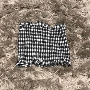 Gingham tube top